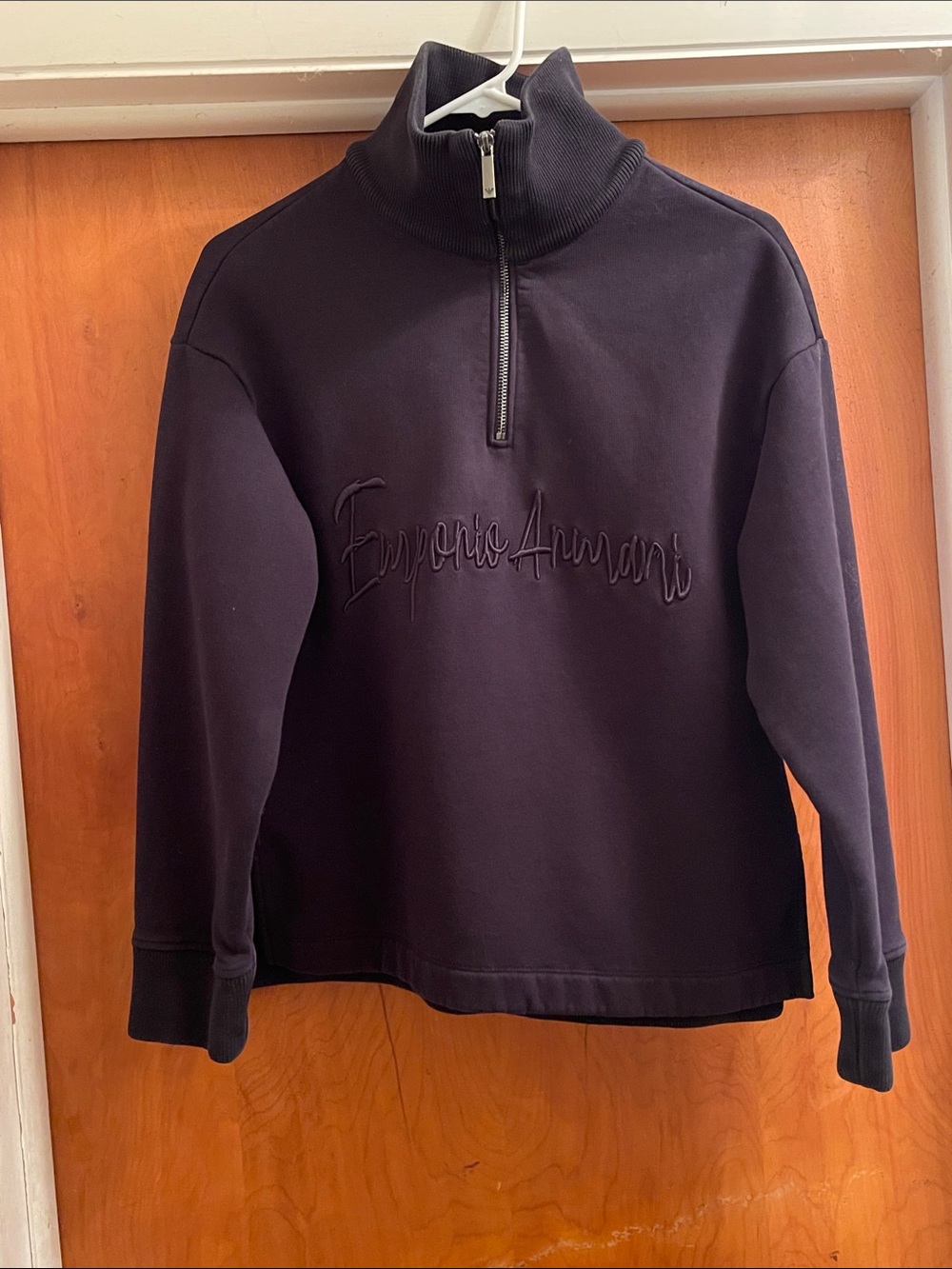 Emporio Armani Men's Zip-Neck Sweatshirt - Black